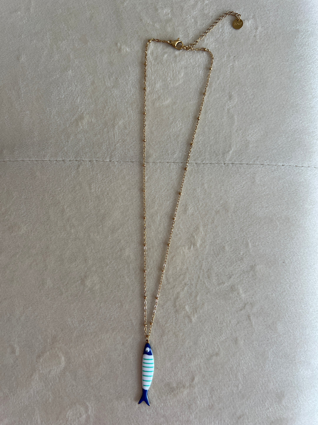 Collar Pescadito azul (acero)