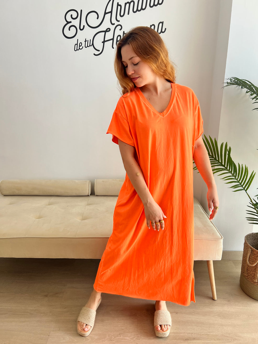 Vestido Lourdes naranja