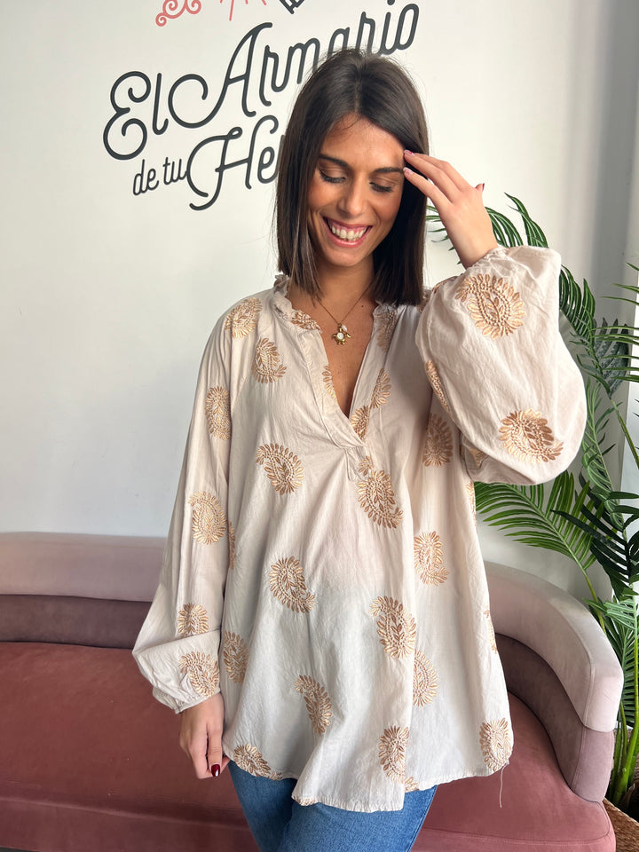 Blusa Alicia beige