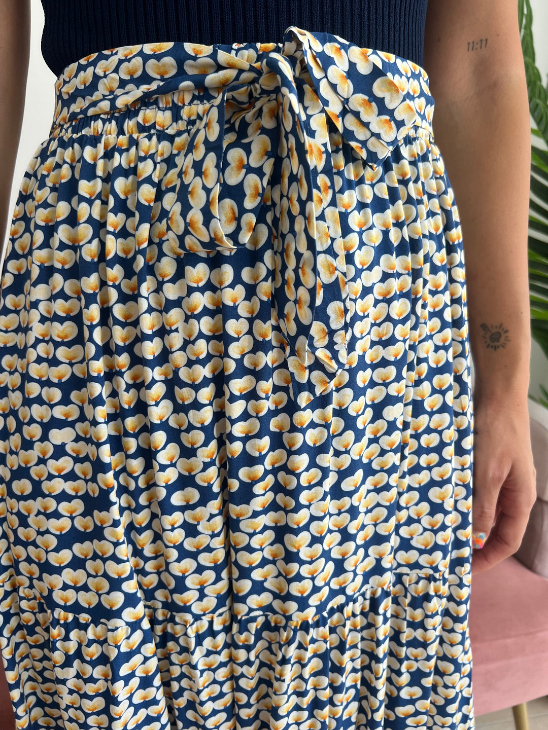 Falda Nina azul marino