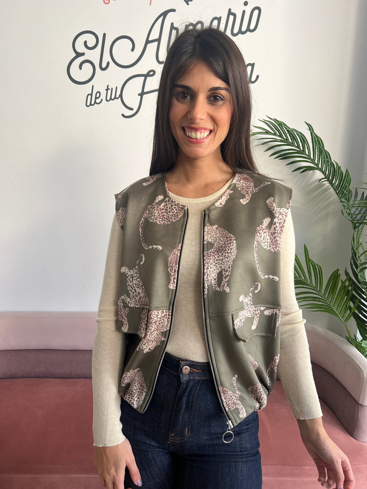 Chaleco Lety verde militar