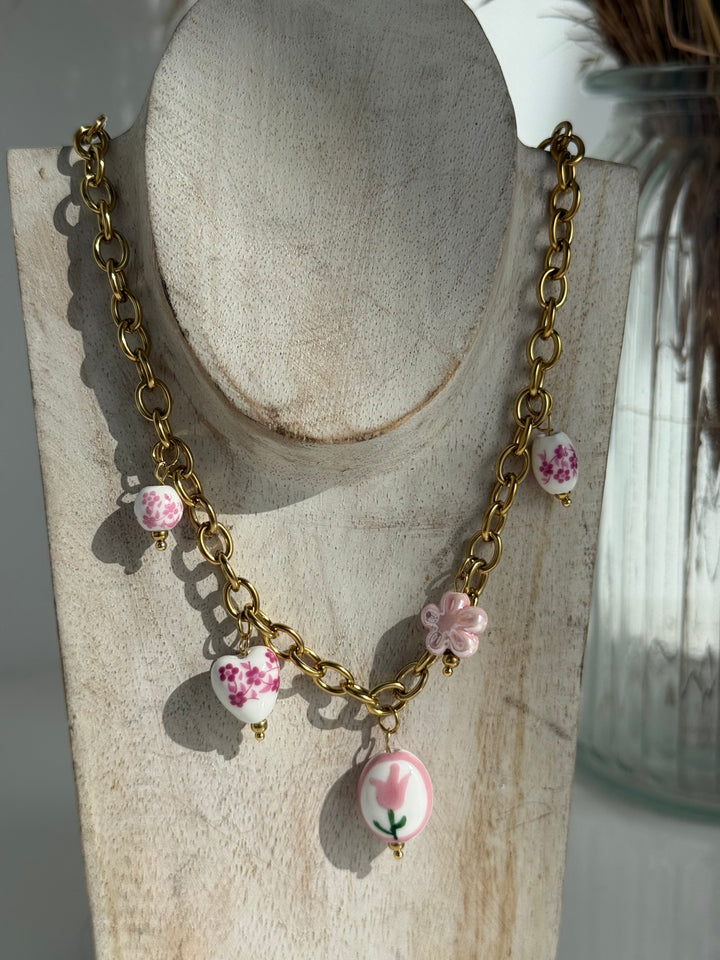 Collar Toscana rosa (acero)