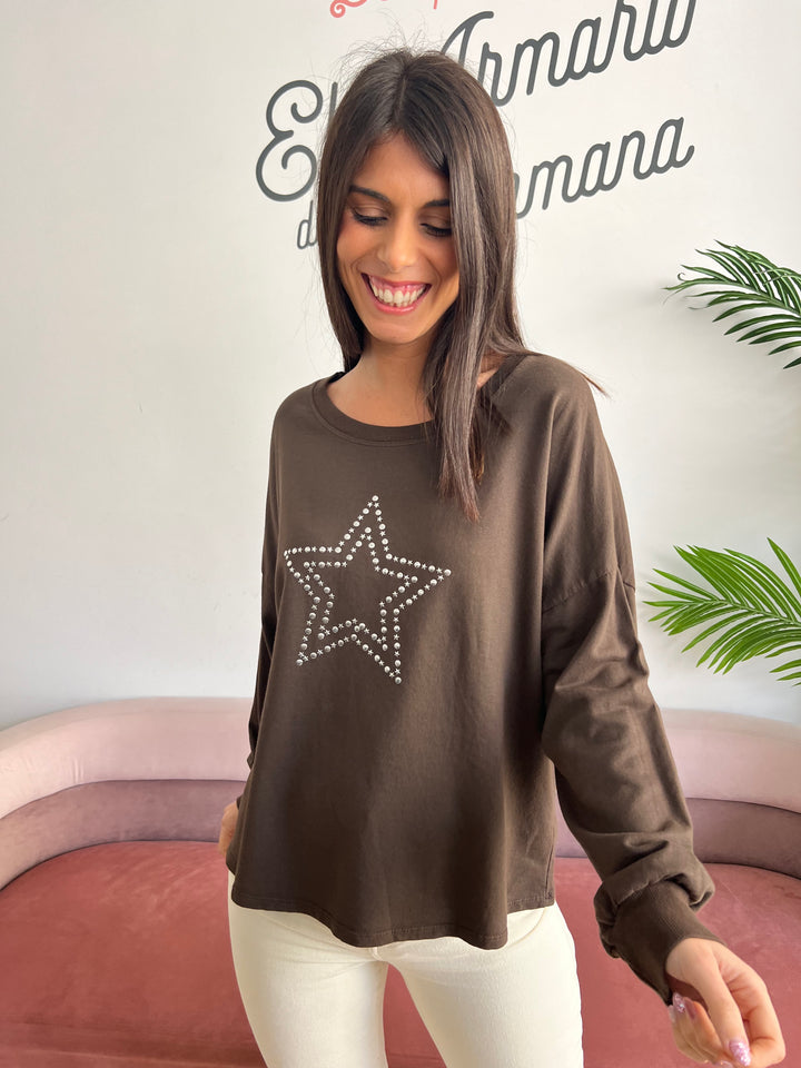Sudadera Estrella marrón