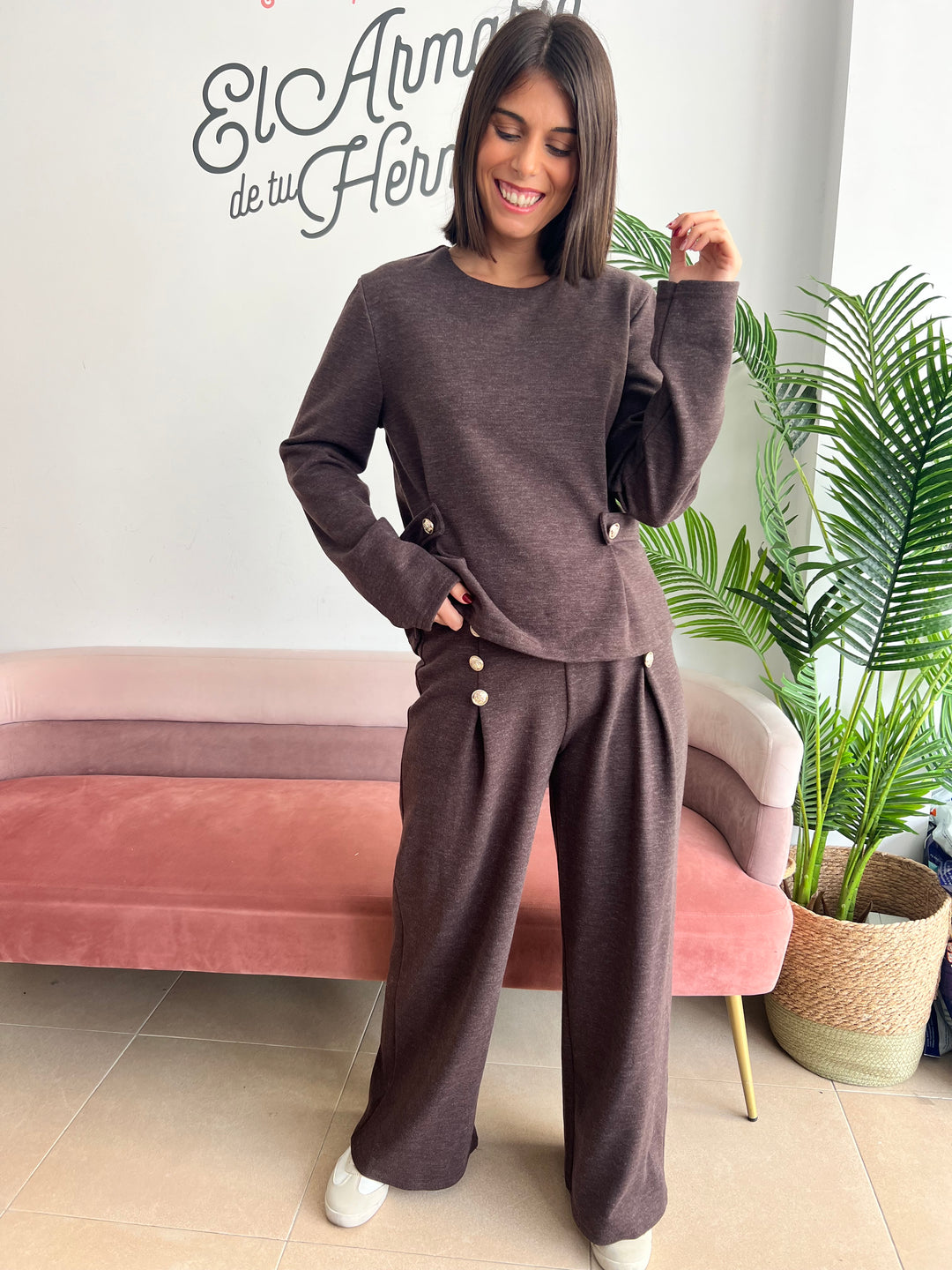 Conjunto Vero marrón