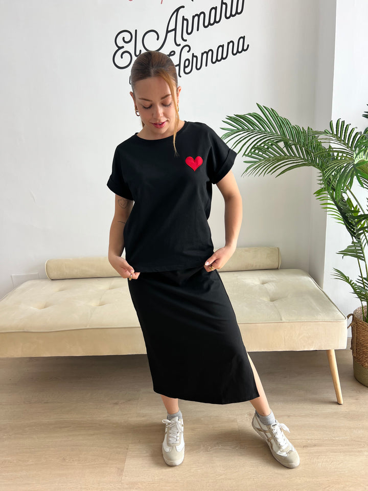Conjunto Corazón negro