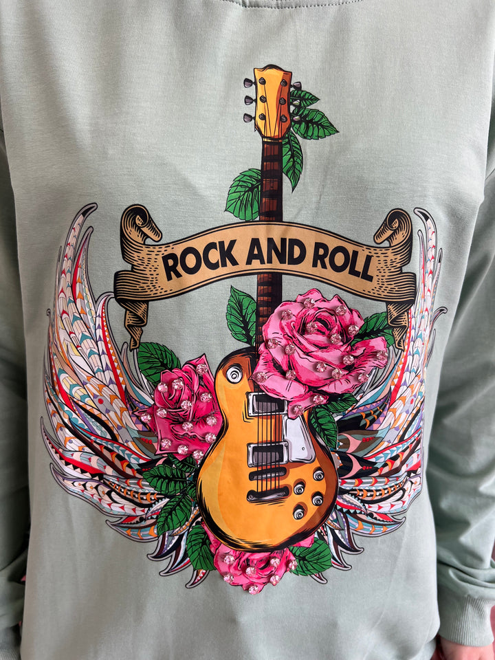 Sudadera Guitar aguamarina