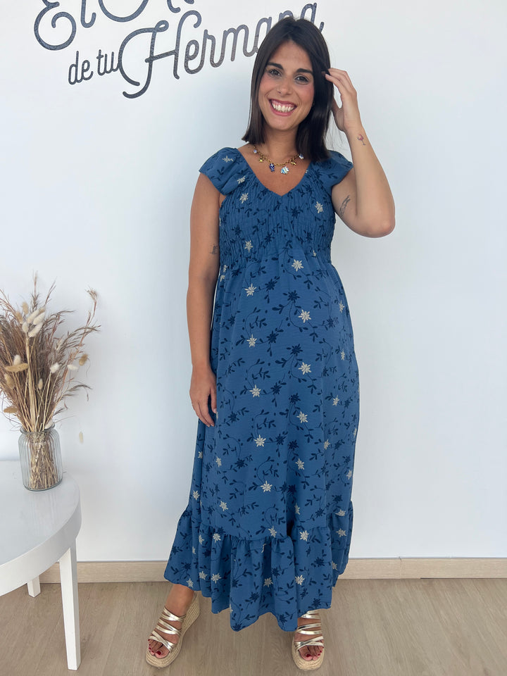 Vestido Malika azul marino