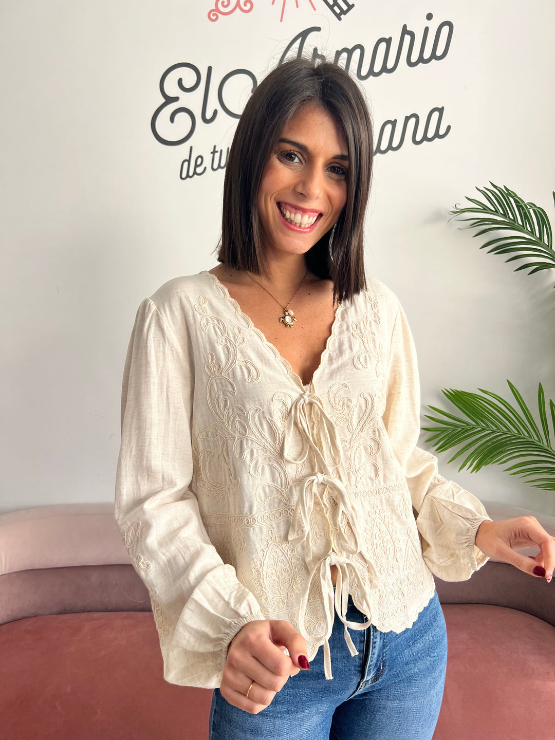 Camisa Lety beige