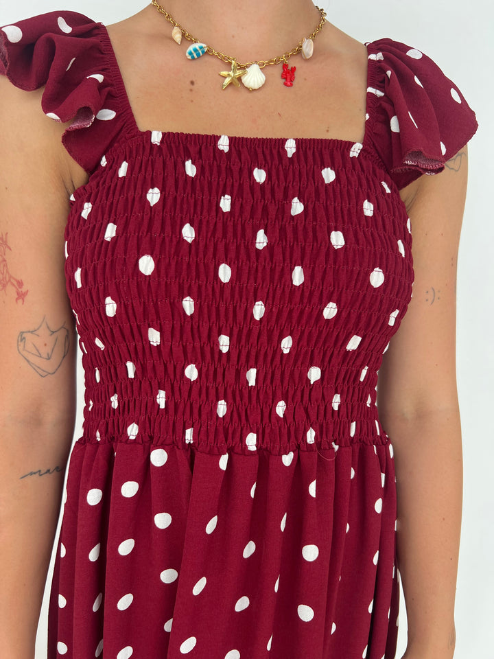 Vestido Violeta burdeos