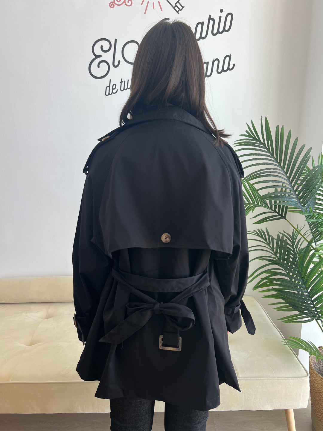 Chaqueta Gabardina negro