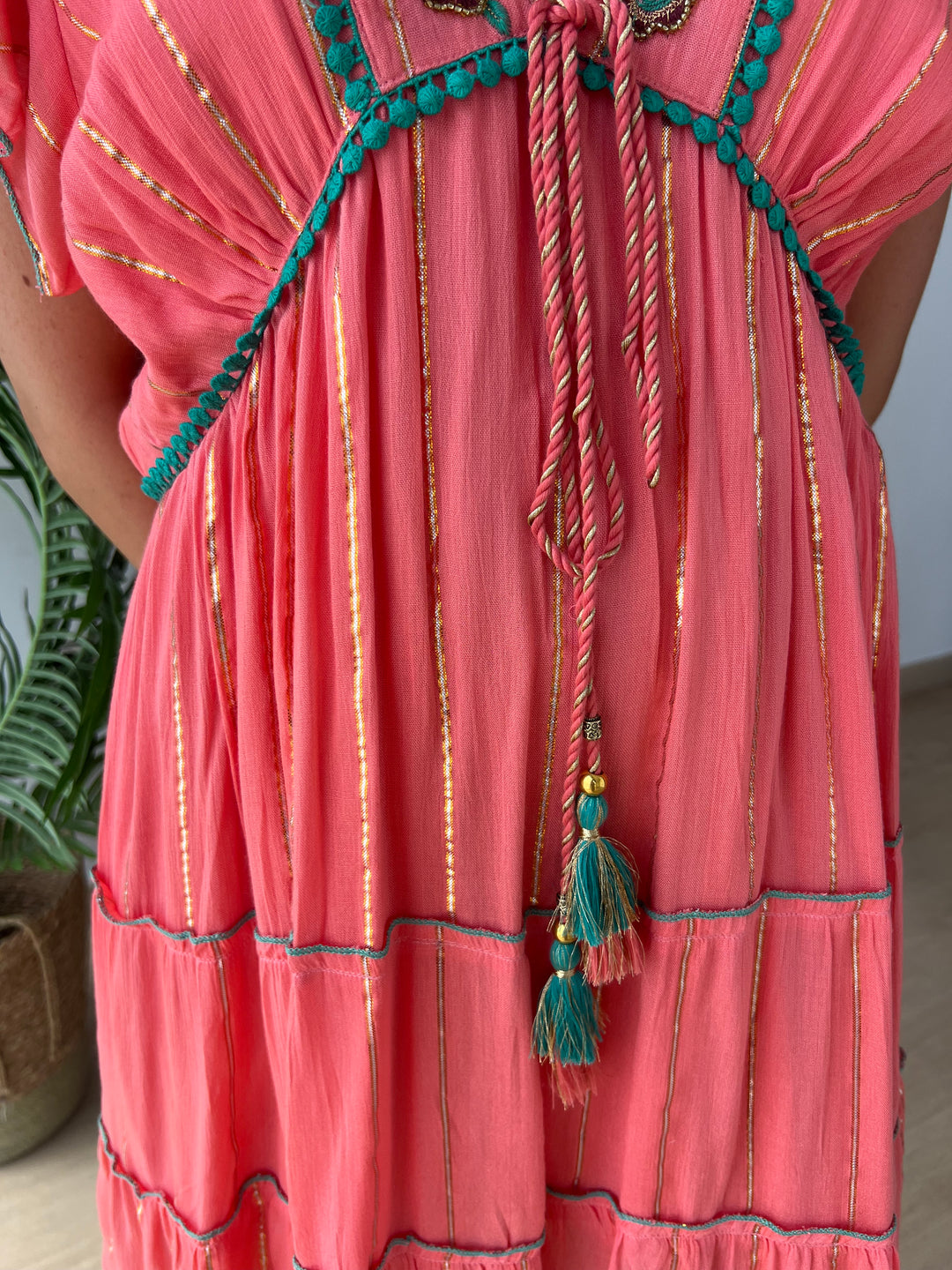 Vestido Bolonia coral