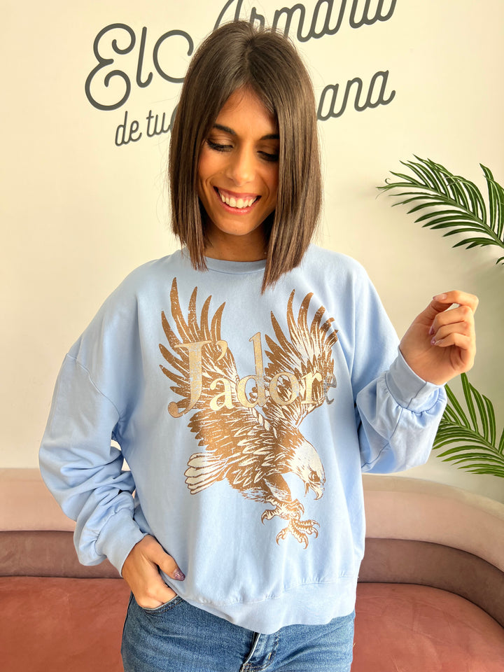 Sudadera Águila celeste