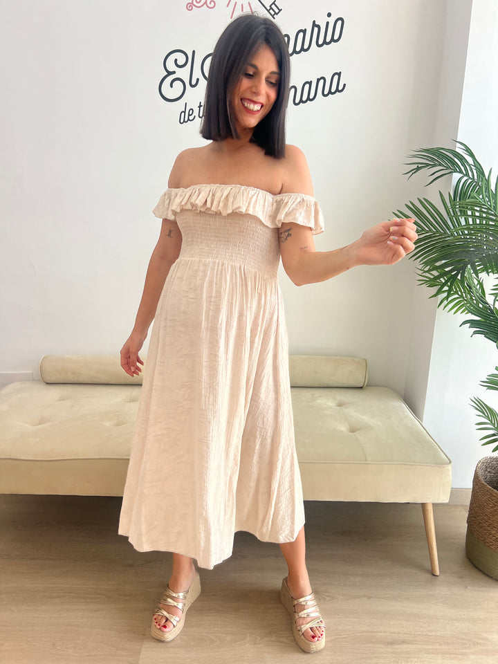 Vestido Leila beige