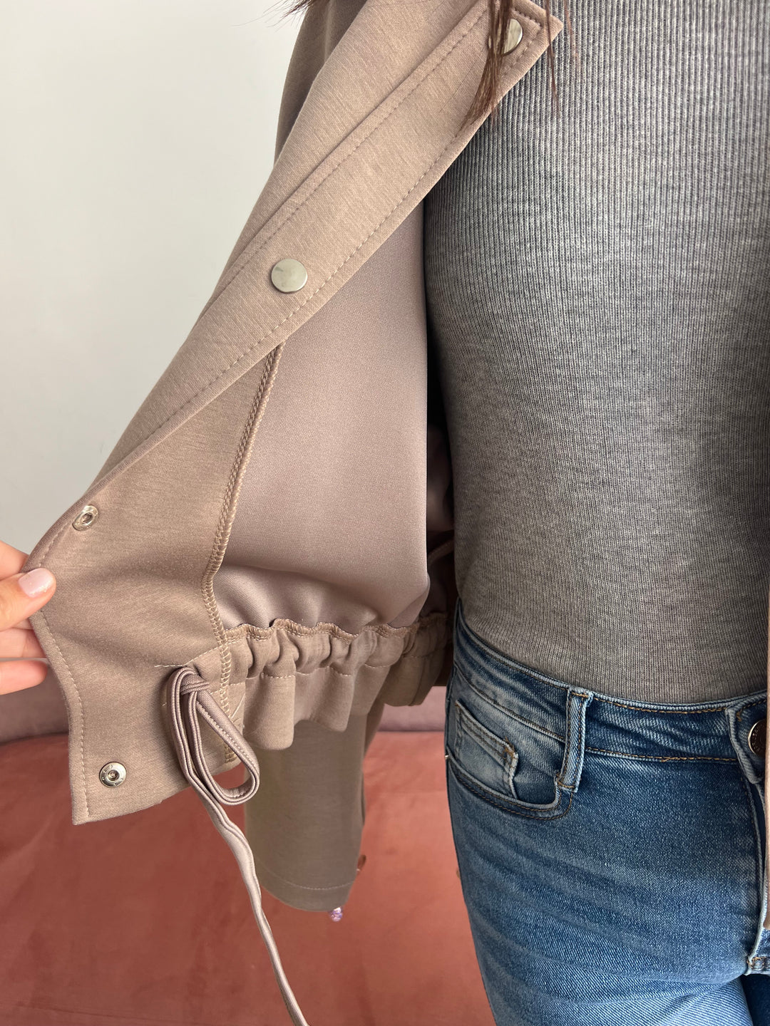 Chaqueta Carlín topo