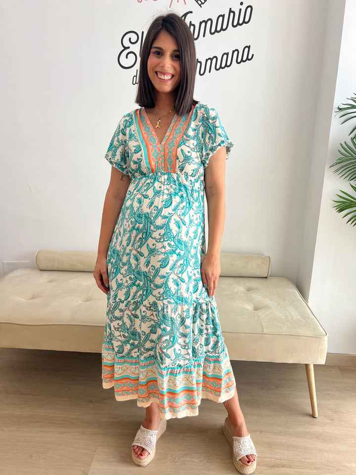 Vestido Marisa aguamarina