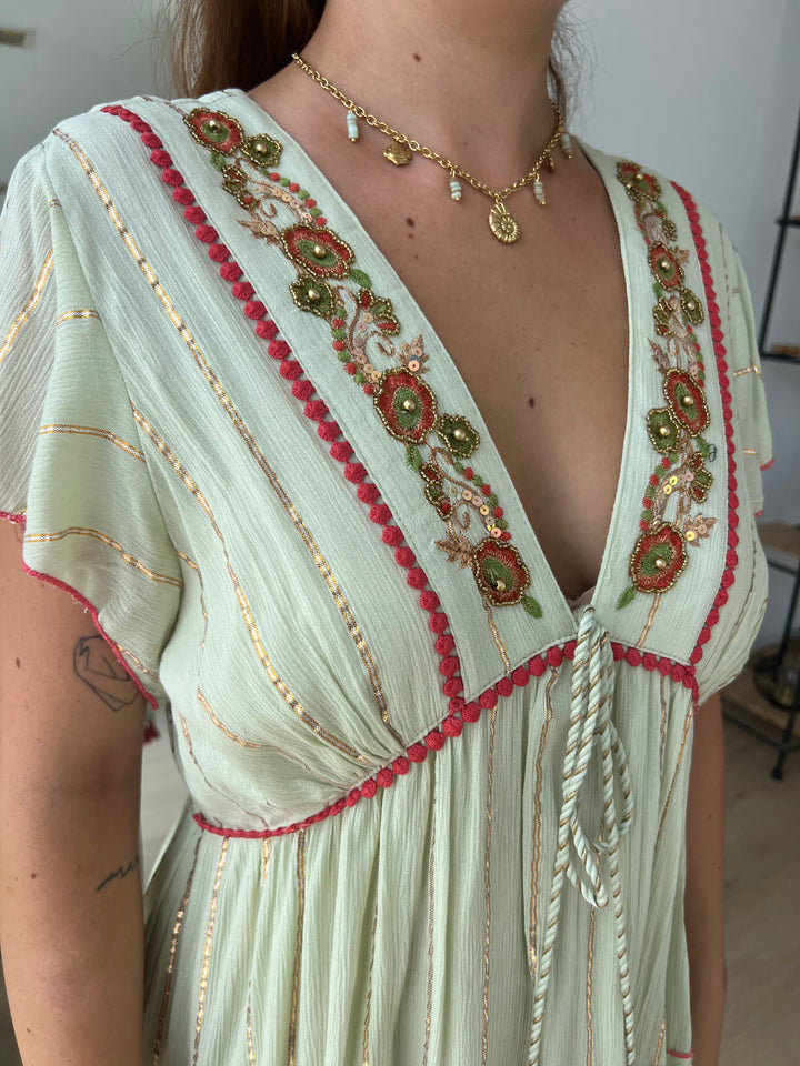 Vestido Bolonia pistacho claro