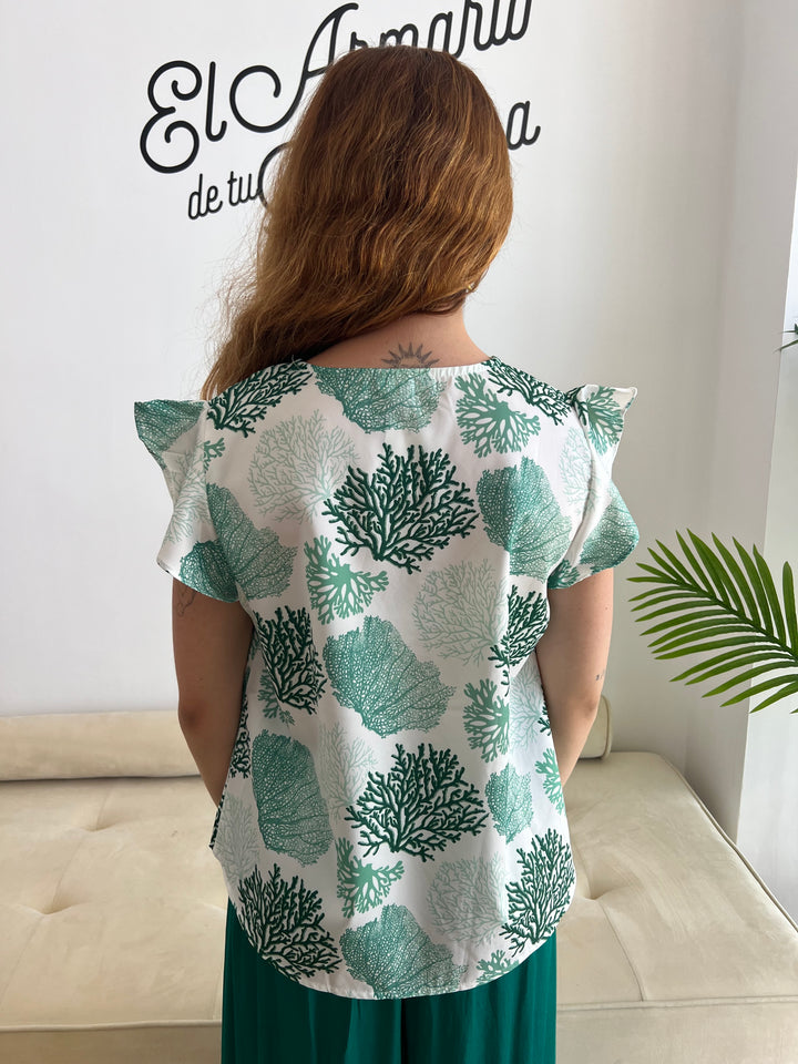 Blusa Corales verde