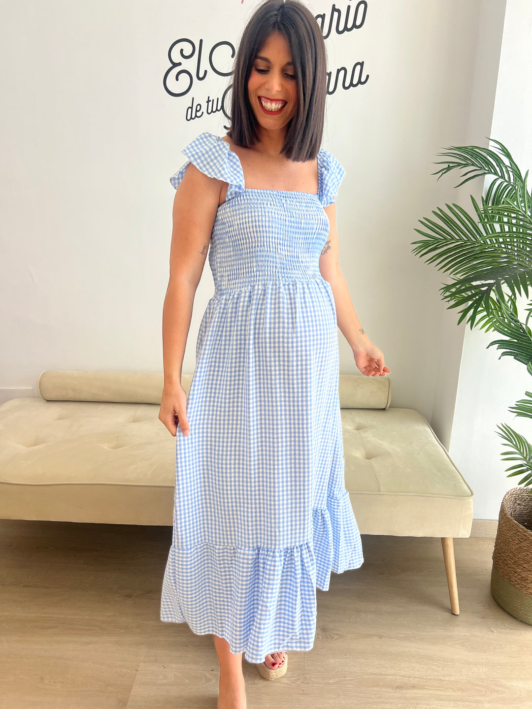 Vestido Yanira celeste