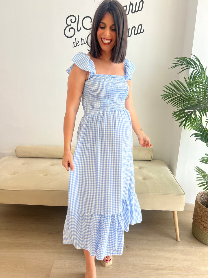 Vestido Yanira celeste