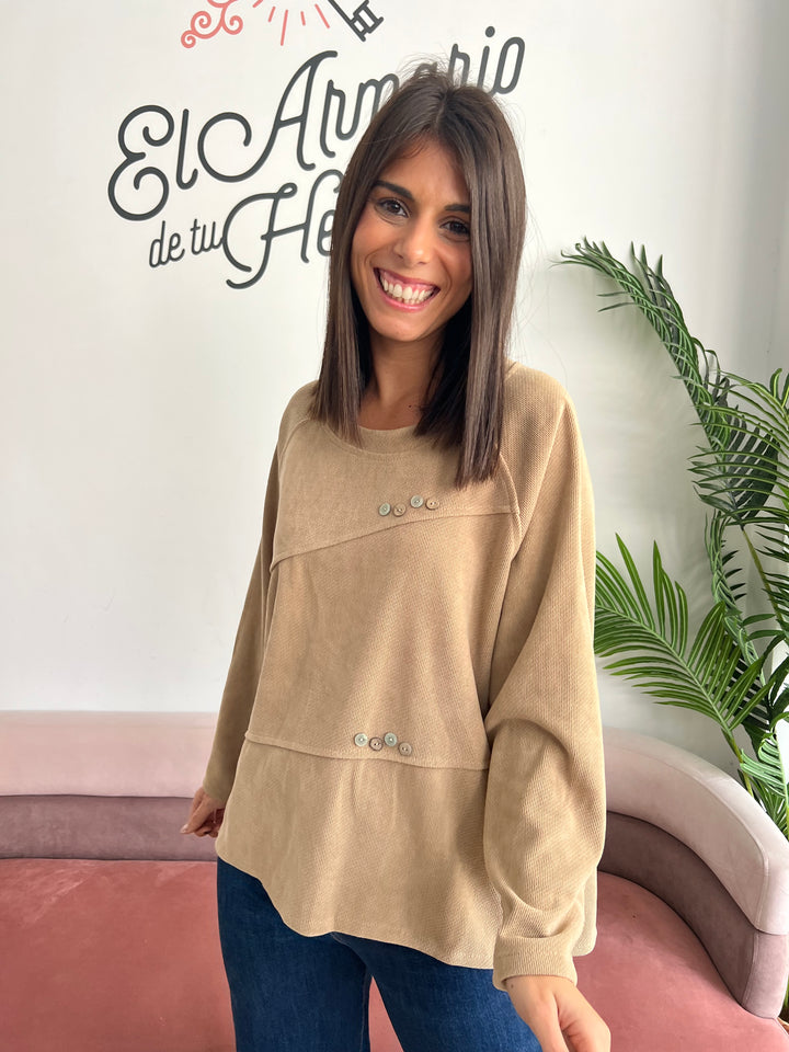 Sudadera Charly beige oscuro