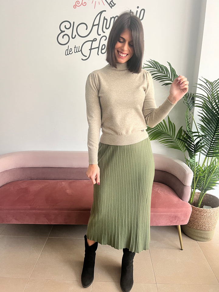 Falda Elisa verde militar