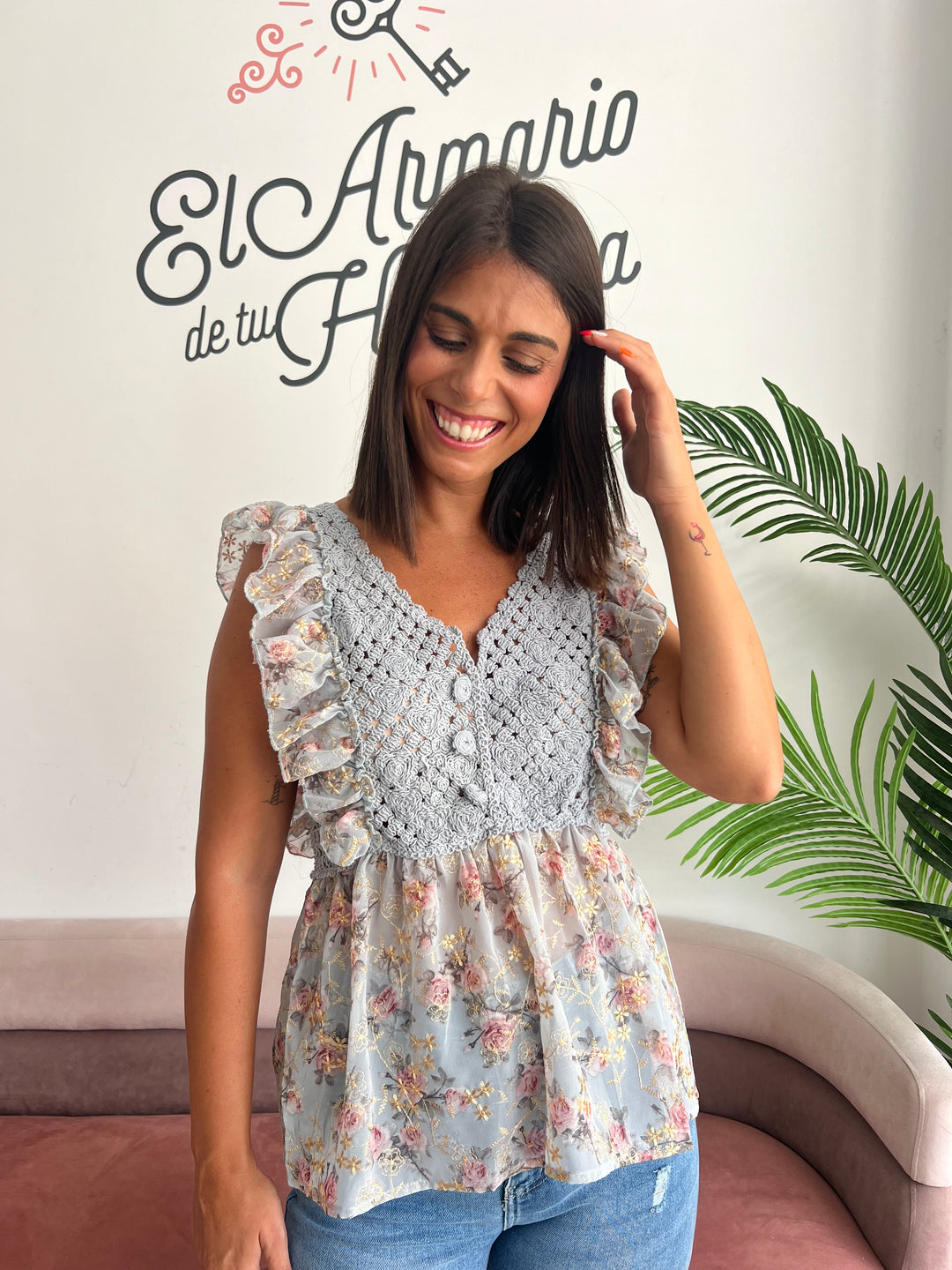 Blusa Lali celeste