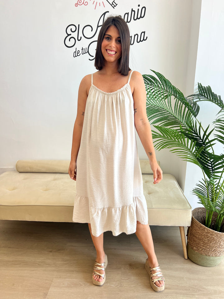 Vestido Alana beige