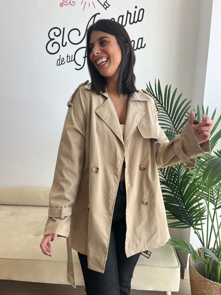 Chaqueta Gabardina beige