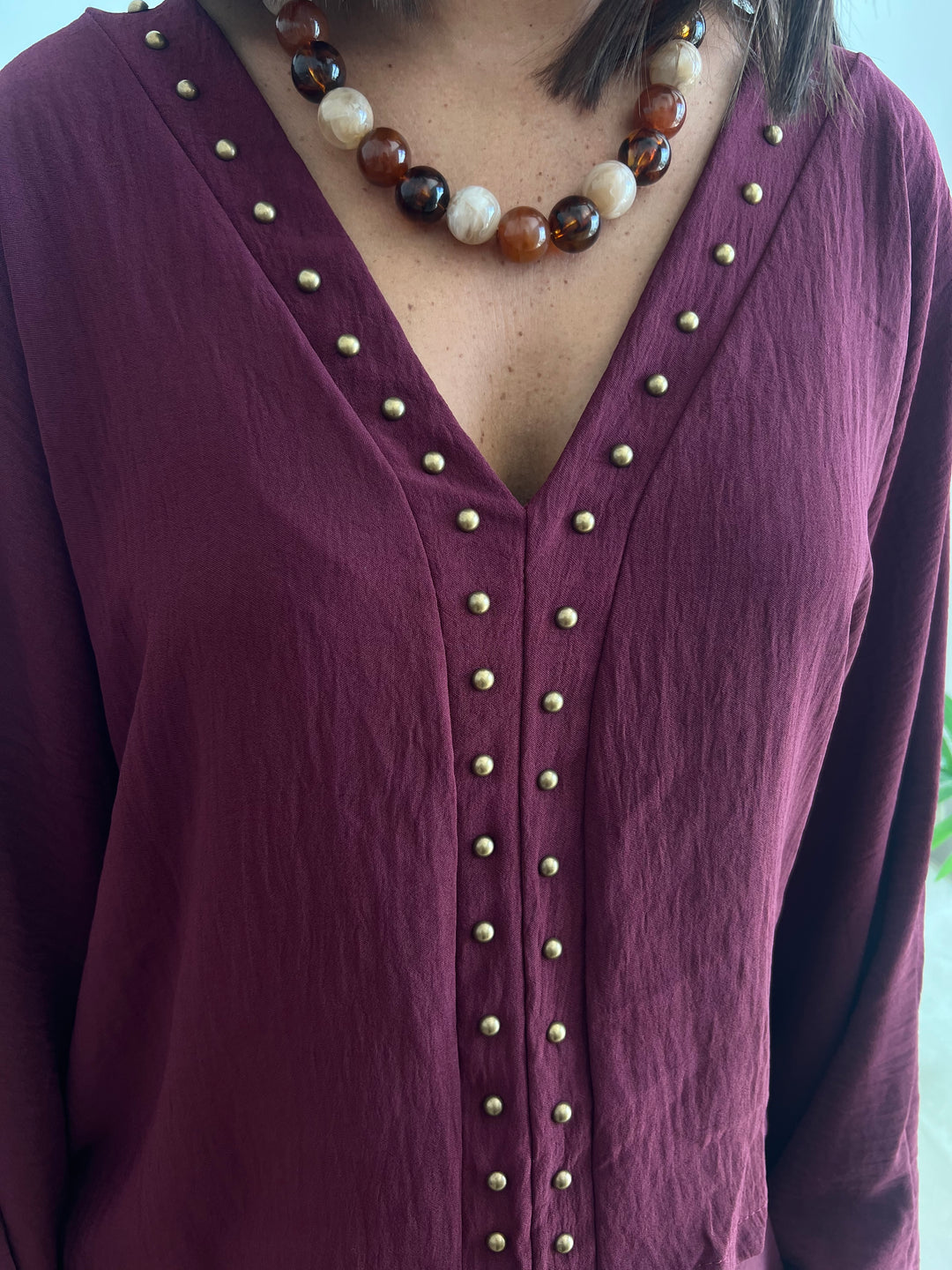 Blusa Nerea burdeos