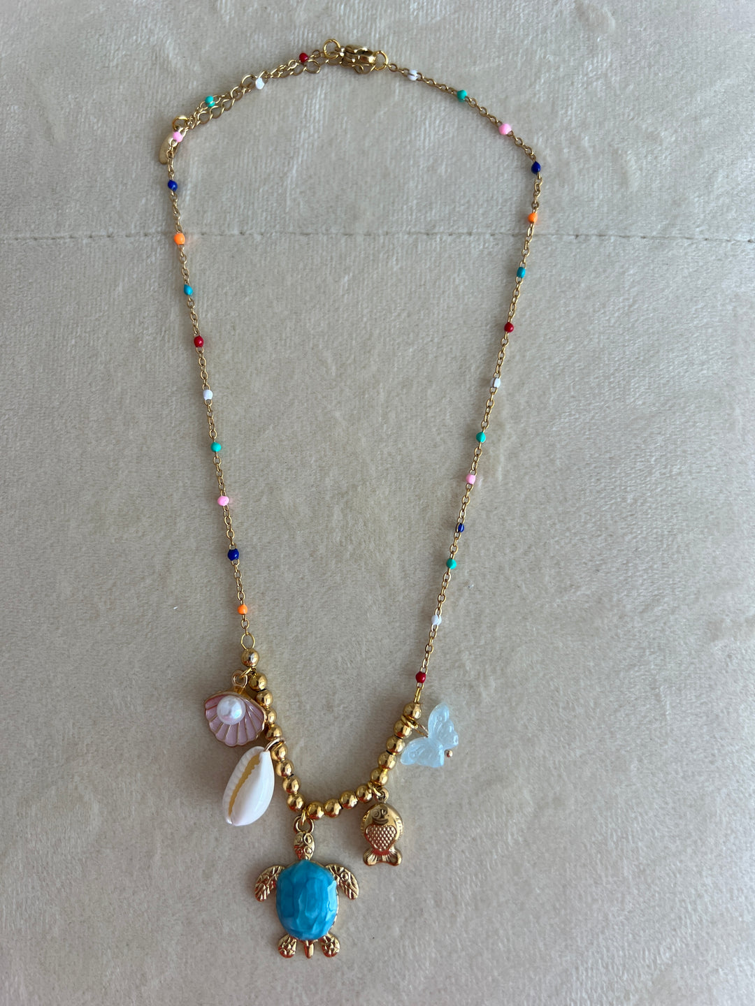 Collar Tortuga Azul (acero)