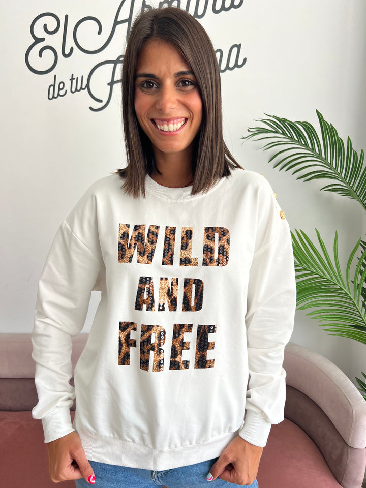 Sudadera Free blanco