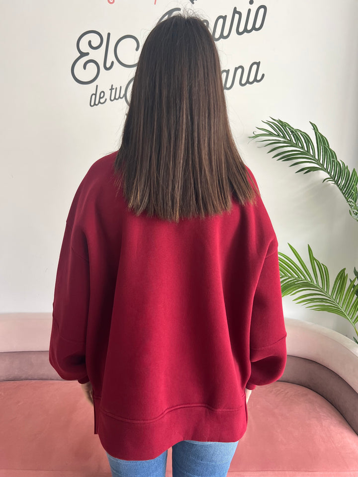 Sudadera Los Ángeles burdeos