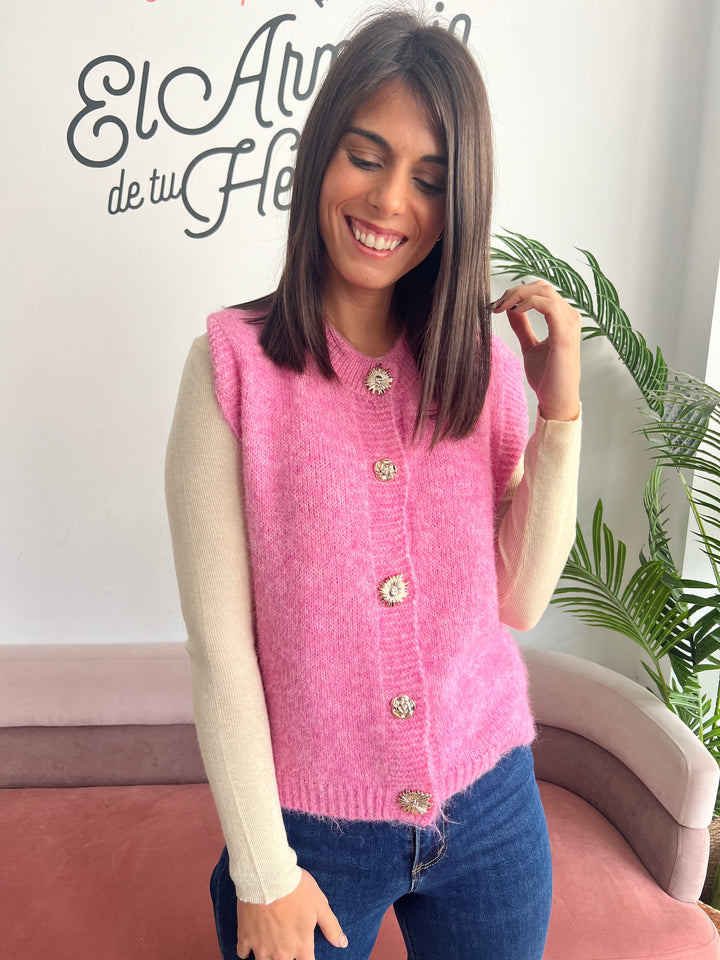 Chaleco Valentina Rosa