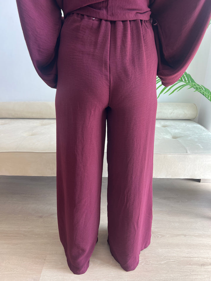 Pantalón Nerea burdeos
