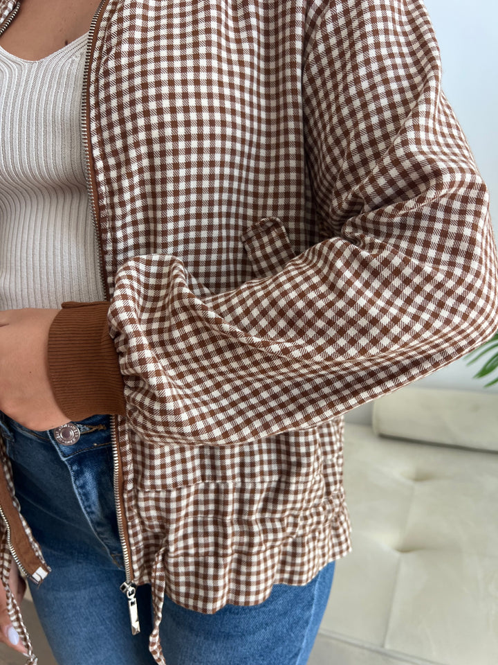Chaqueta Cuadros marrón