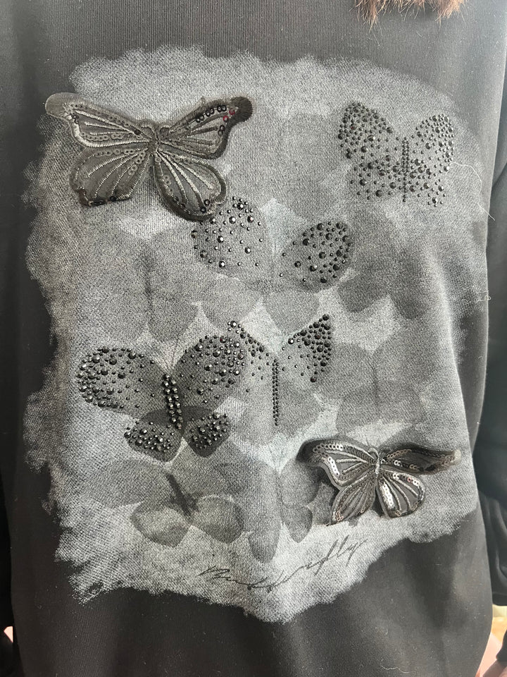 Sudadera Butterfly negro