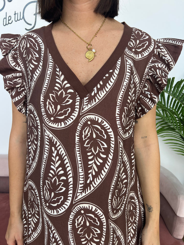 Vestido Débora marrón