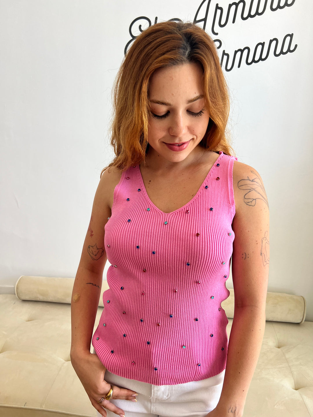 Top Lina rosa