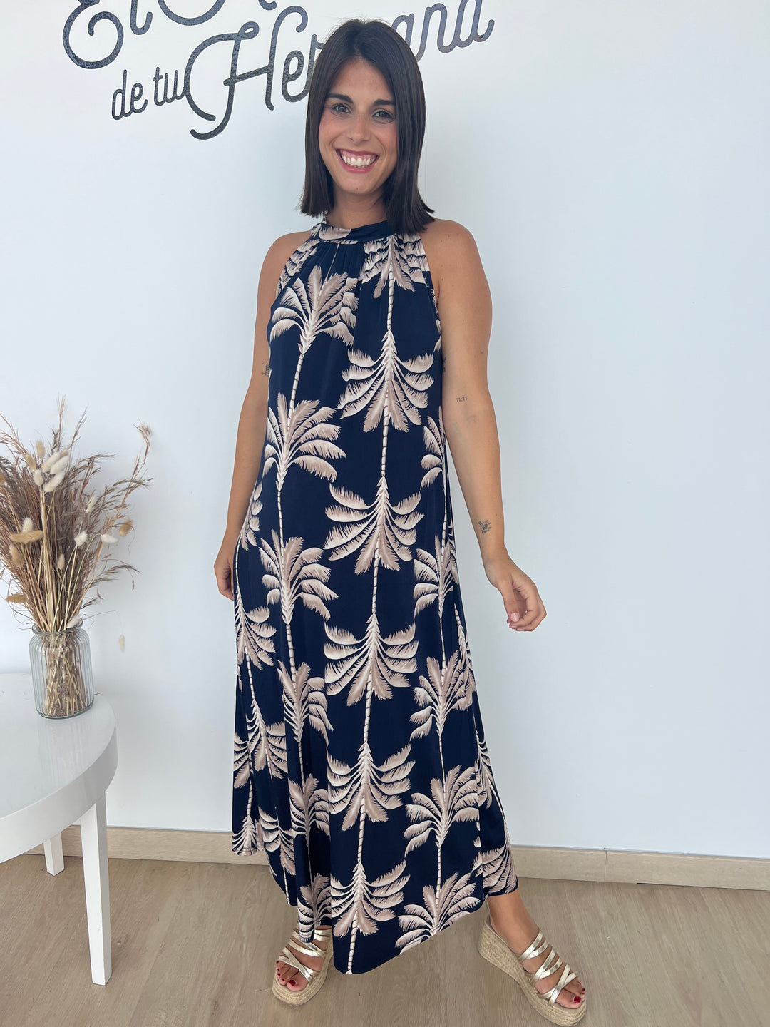 Vestido Paula azul marino
