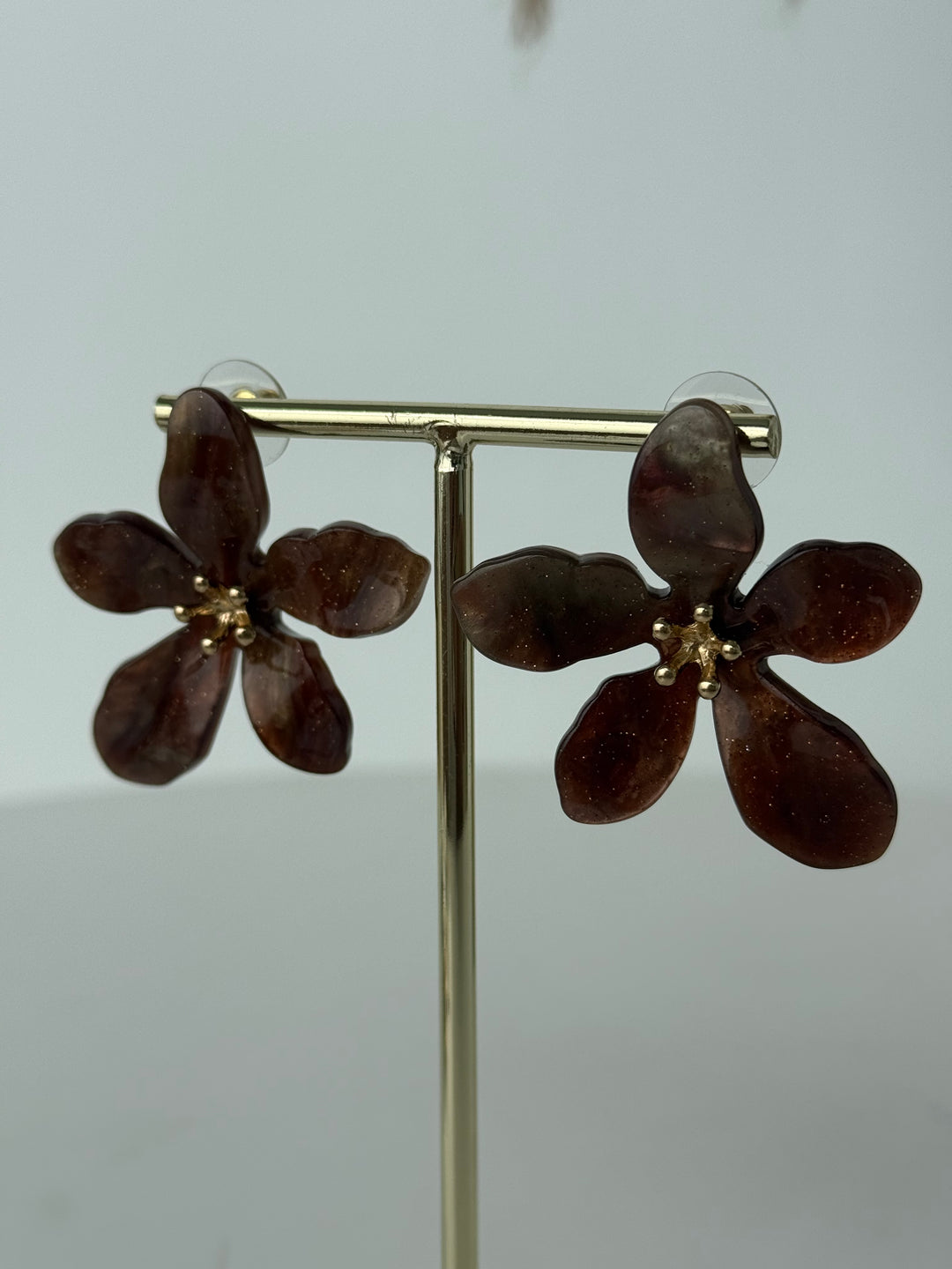 Pendientes Gia marrón (no acero)