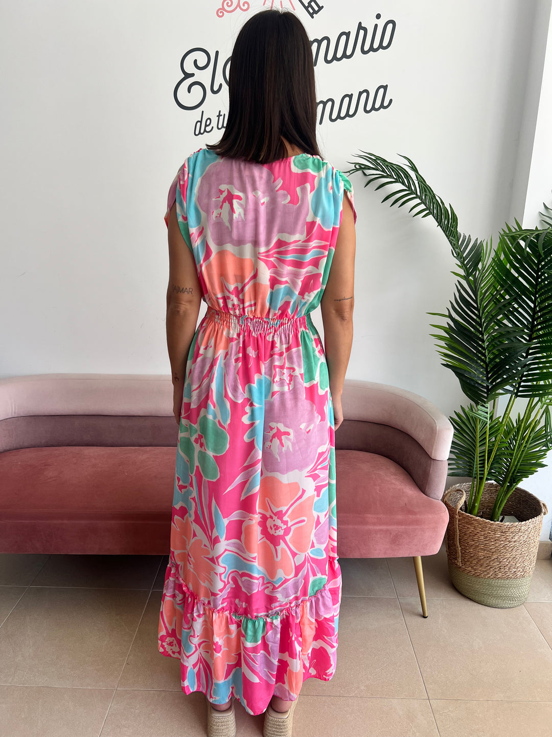 Vestido Calpe fucsia