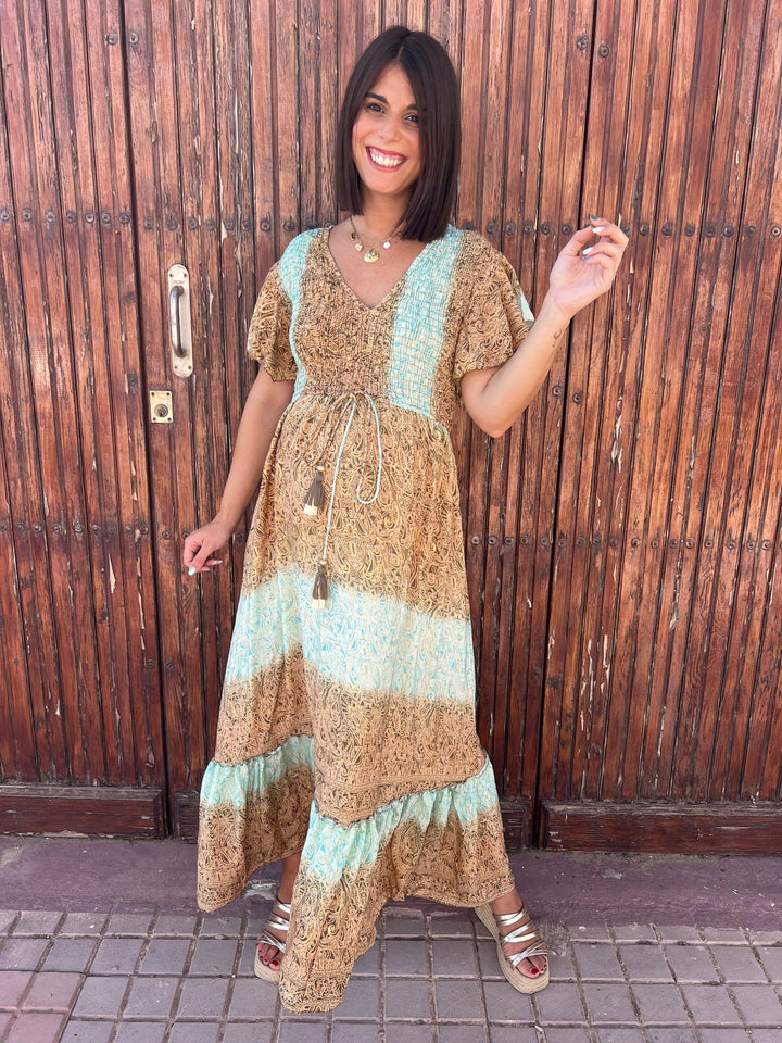 Vestido Mikonos verde aguamarina