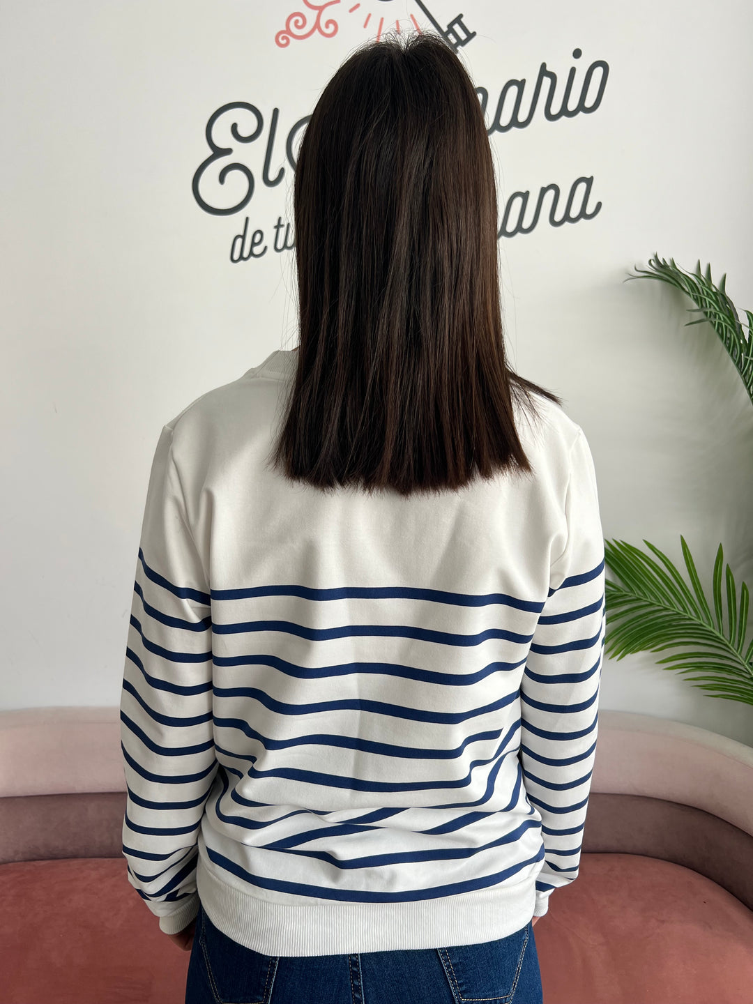 Sudadera Flor azul marino