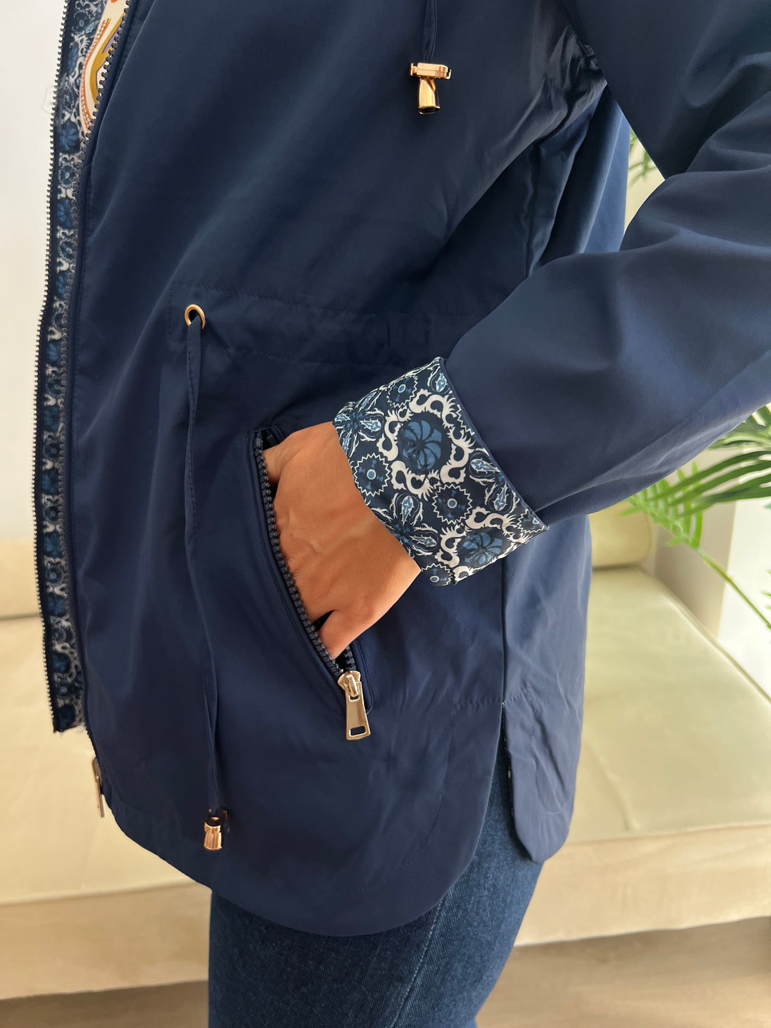 Chaqueta Reversible Úrsula azul