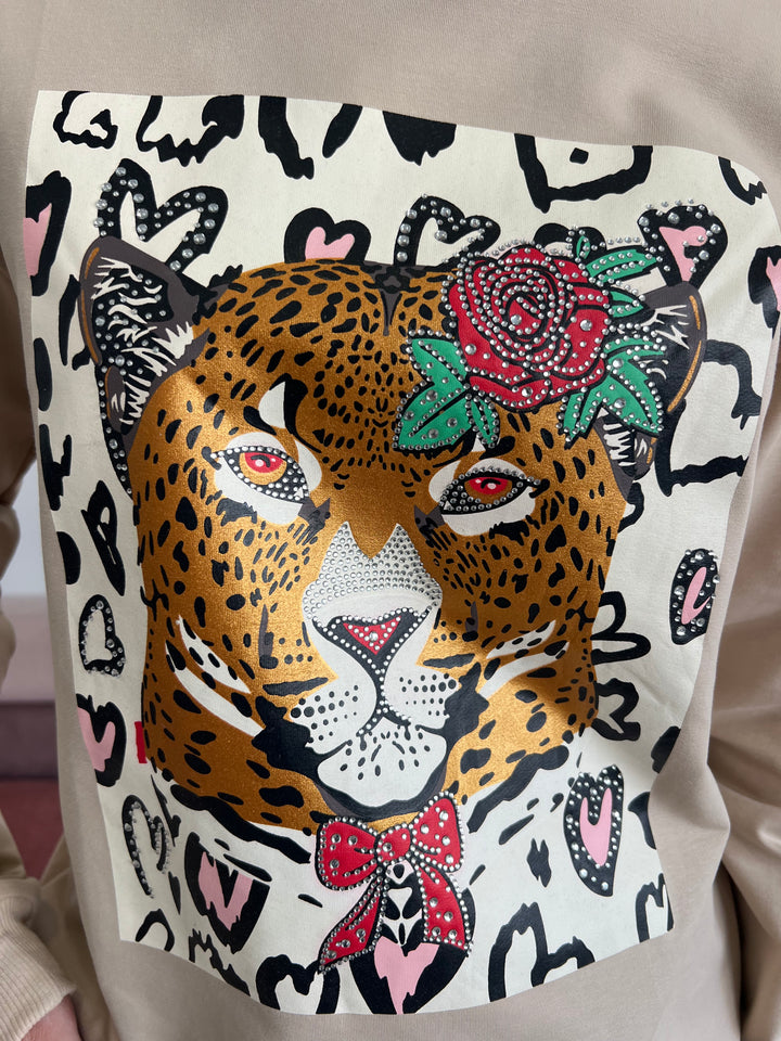 Sudadera Tiger beige