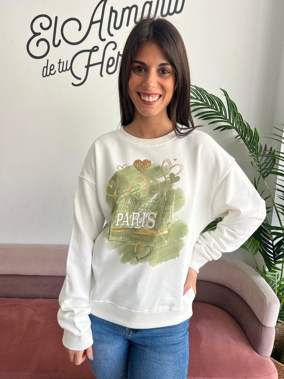 Sudadera Mon Amour verde