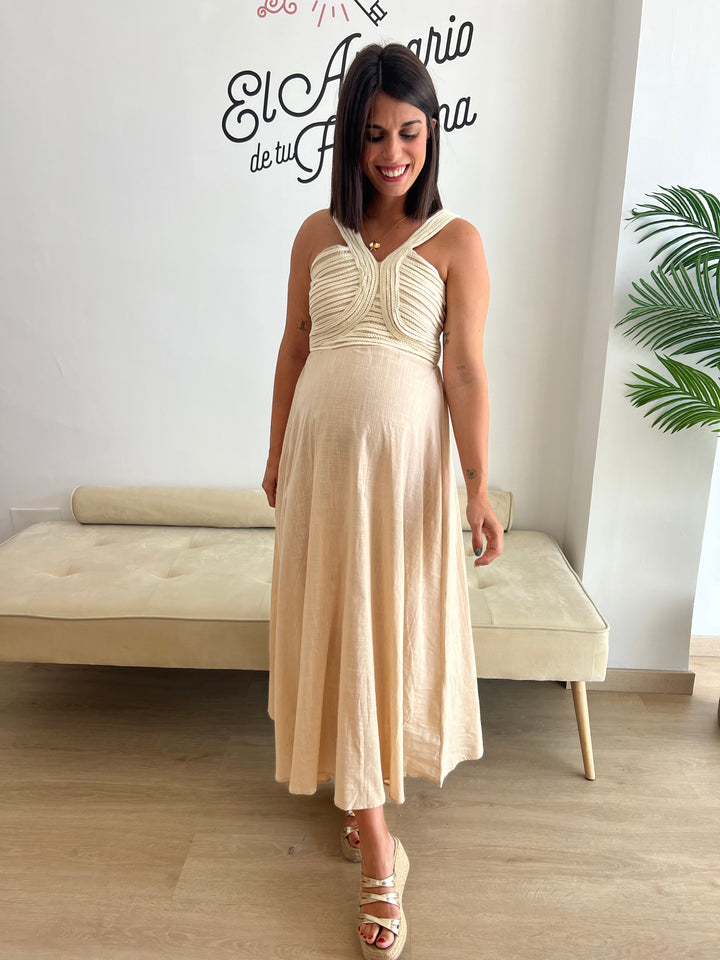 Vestido Tina beige