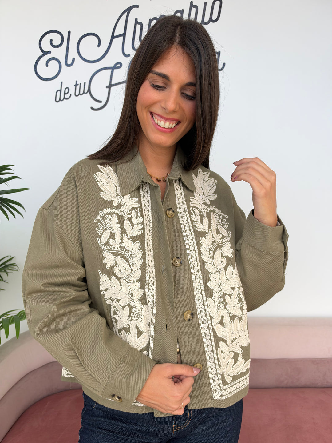 Chaqueta Roma verde militar