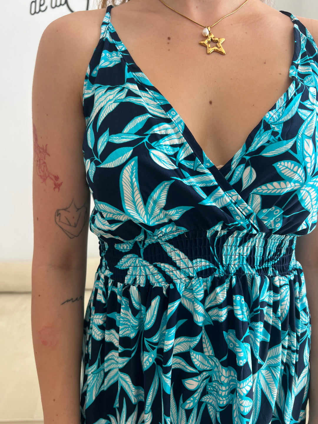 Vestido Mónica azul marino