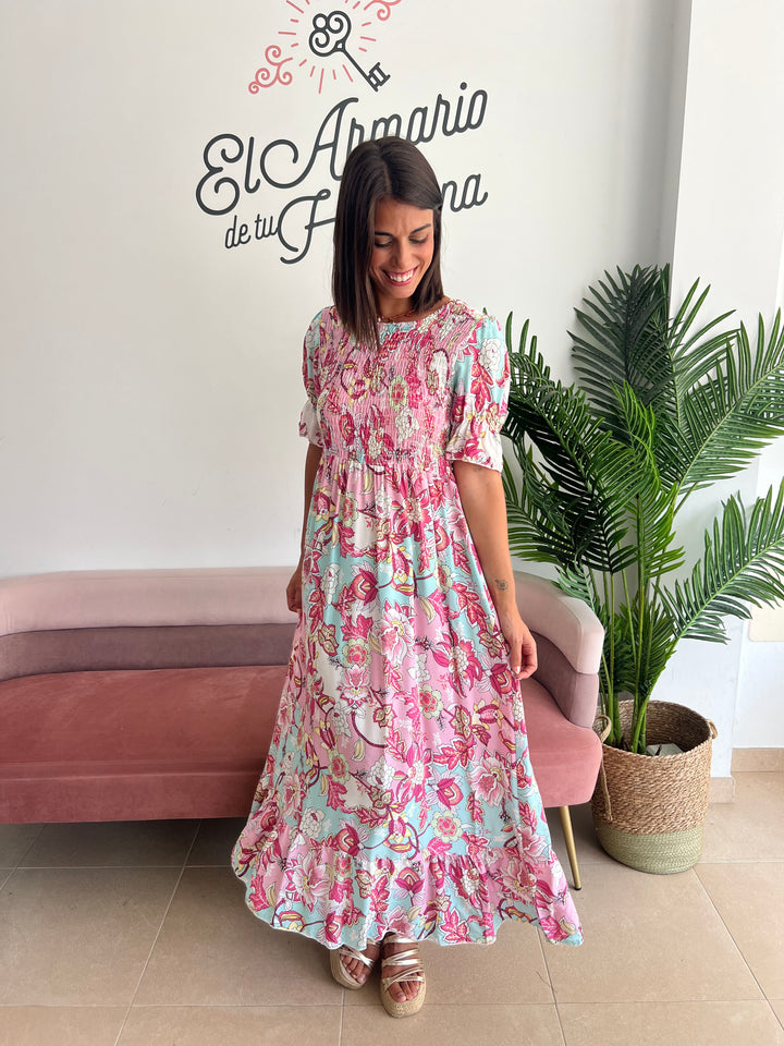 Vestido Esmeralda rosa